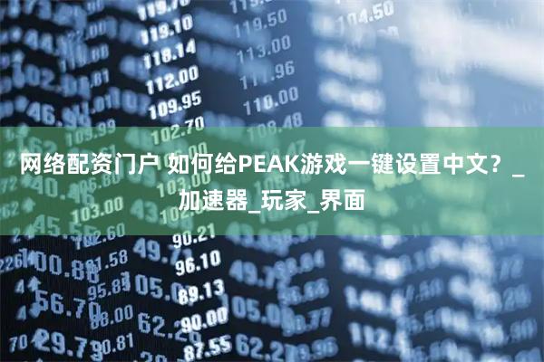 网络配资门户 如何给PEAK游戏一键设置中文？_加速器_玩家_界面